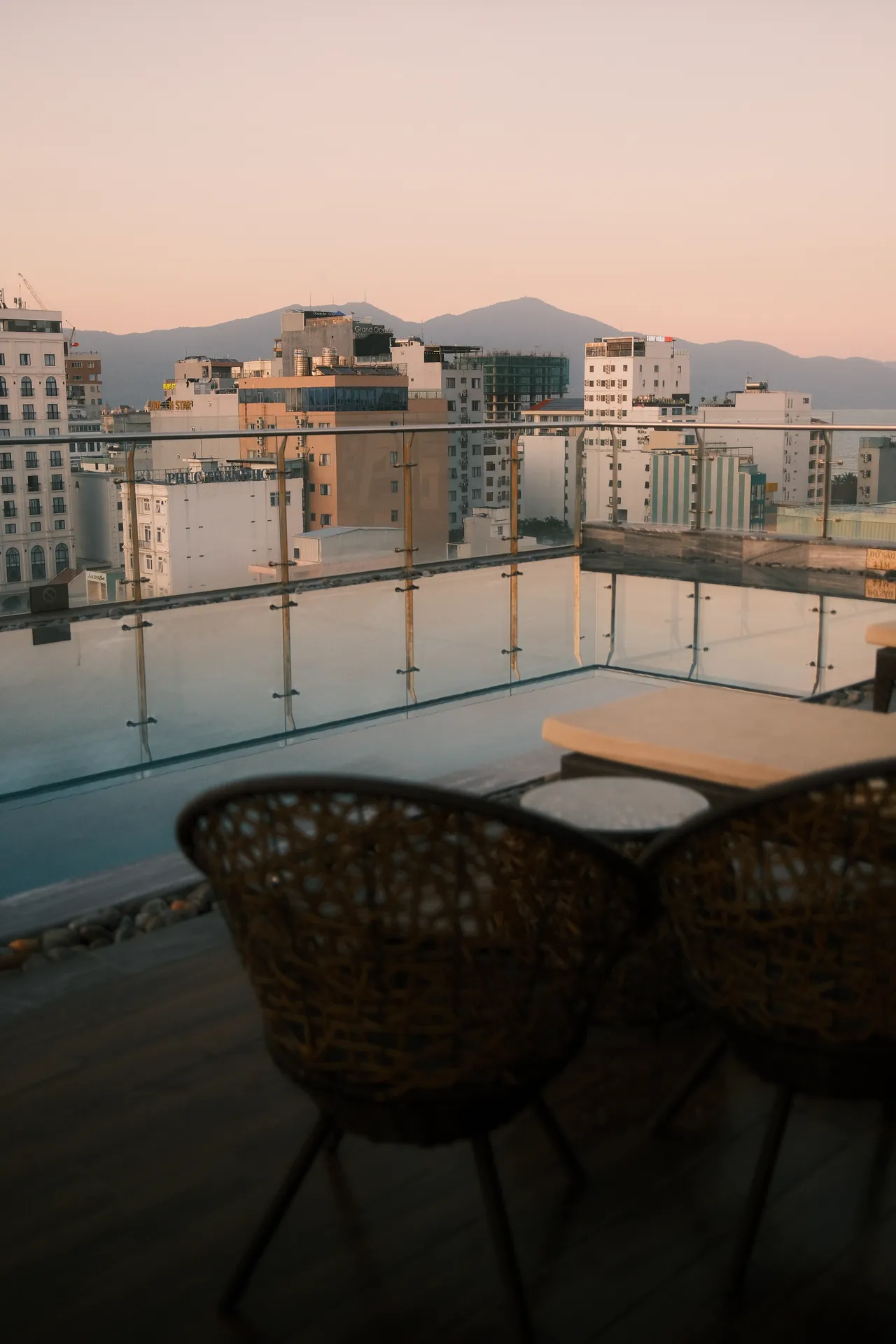 Chairs by the swimming pool